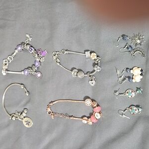 Women's Jewelry, Bracelets and Earrings, Like Pandora. All sold together